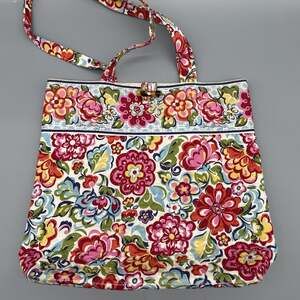 VERA BRADLEY Garden Hope Large Tote Bag Purse Travel Bag Shopper